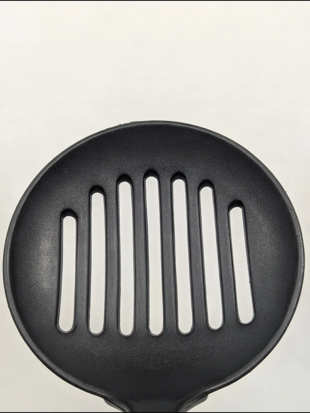 Vintage Slotted Skimmer Spoon Black Nylon Cream Handle Kitchen Tool 11